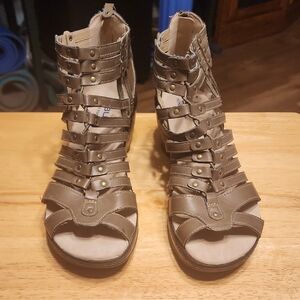 ‼️50%_5+Bundles‼️ JBU "Nectar" Brown Strappy Gladiator Wedge Sandals